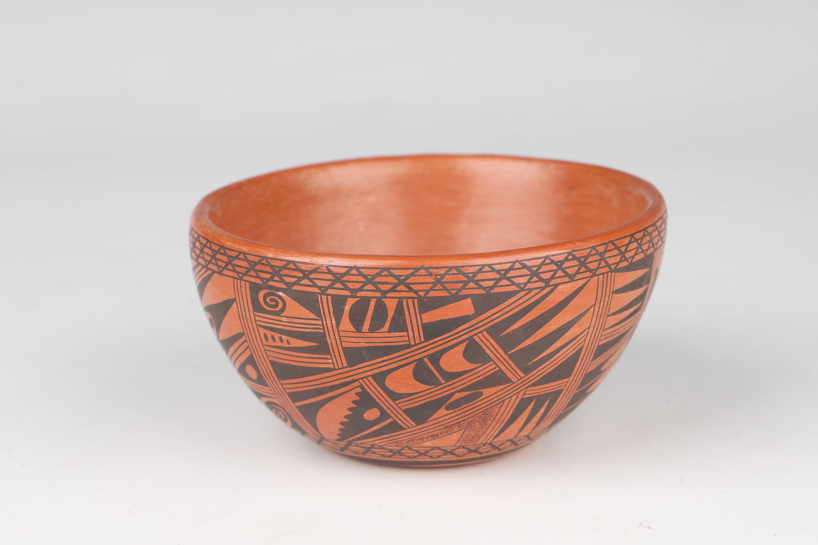 Rondina Huma Tewa Polacca Clay Bowl Signed (1 of 7)