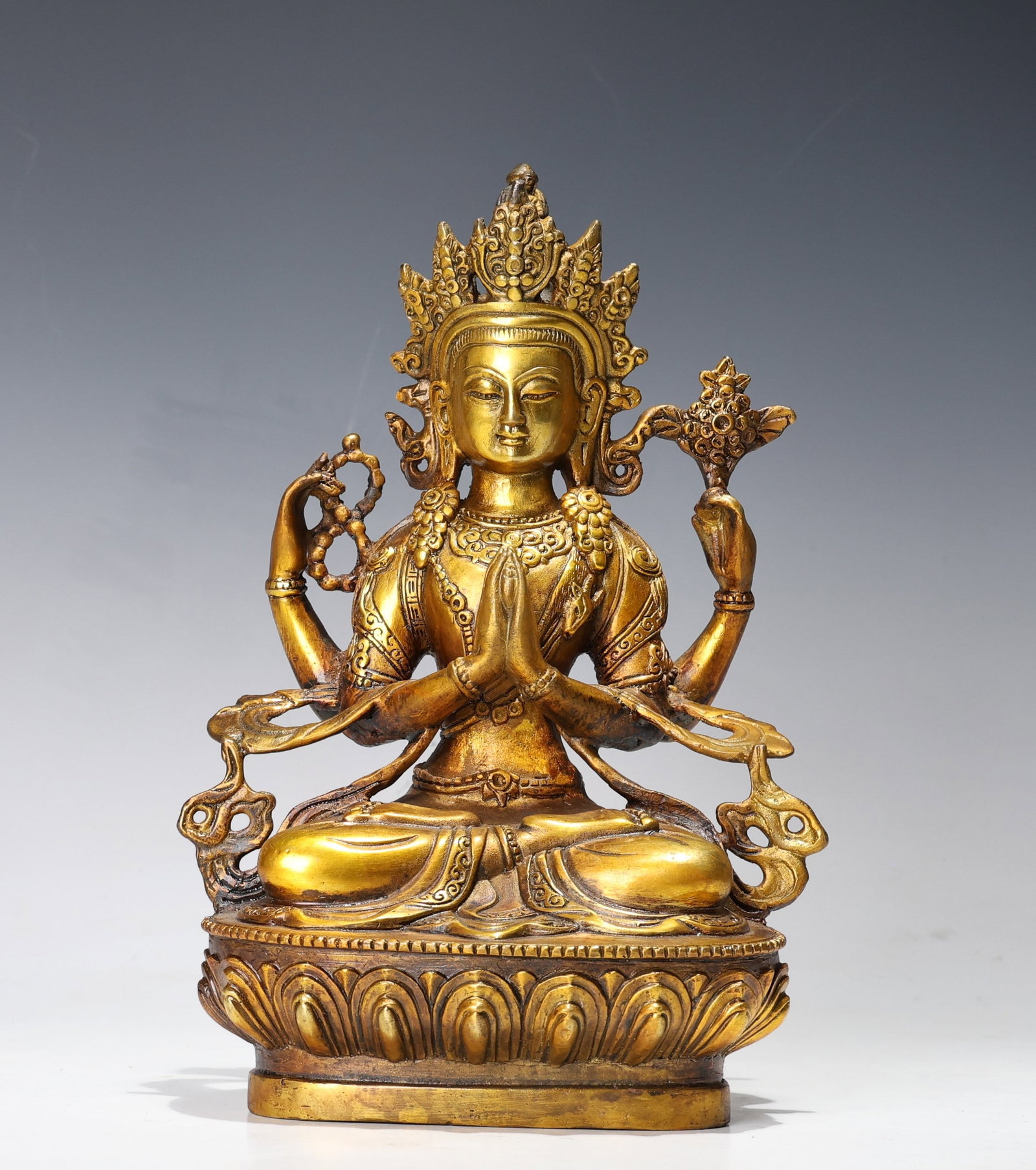Gilt Bronze Buddha Figurine (1 of 11)