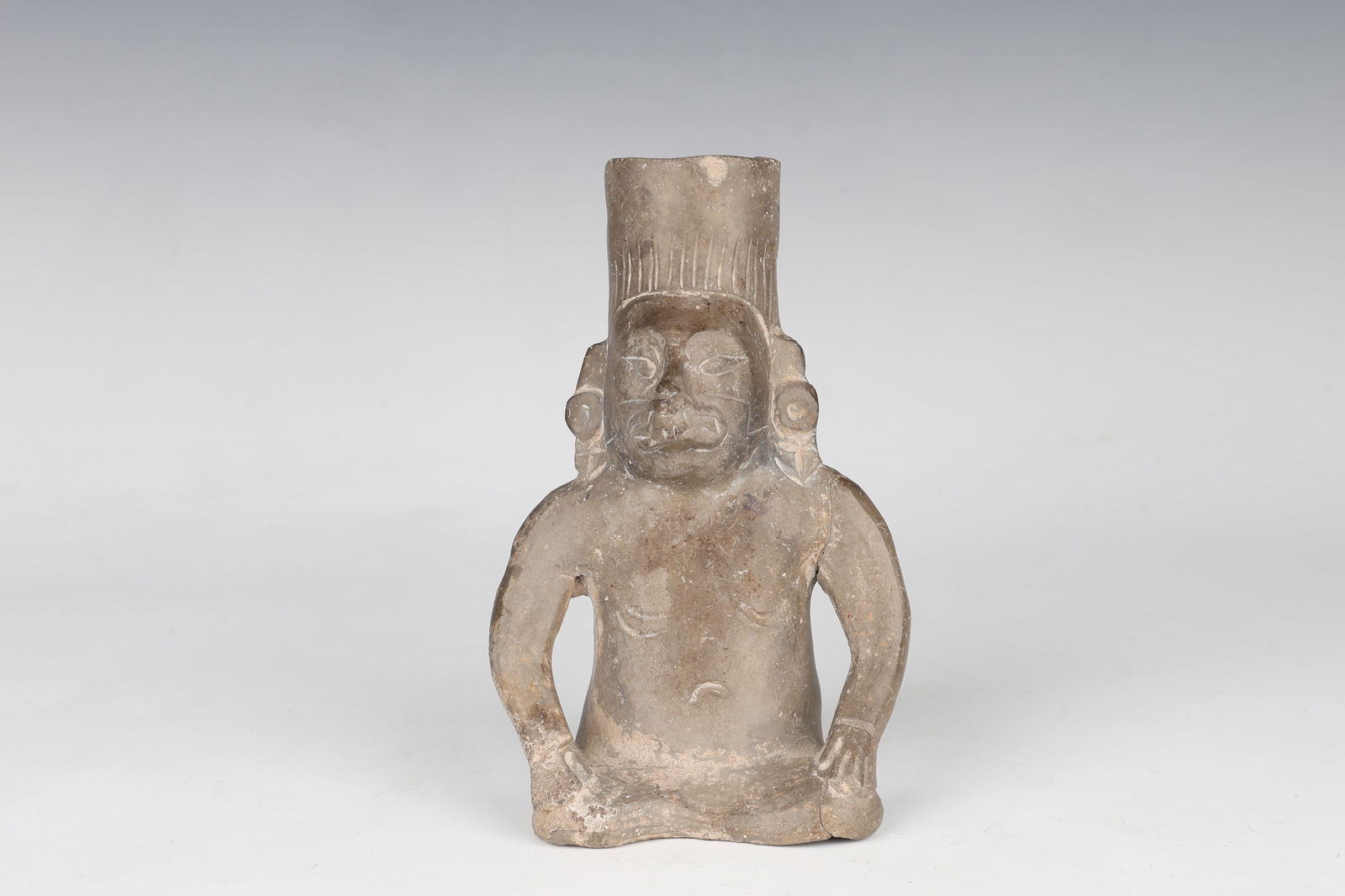 Pre-Columbian Ancient Ceramic Seated Figure (1 of 8)