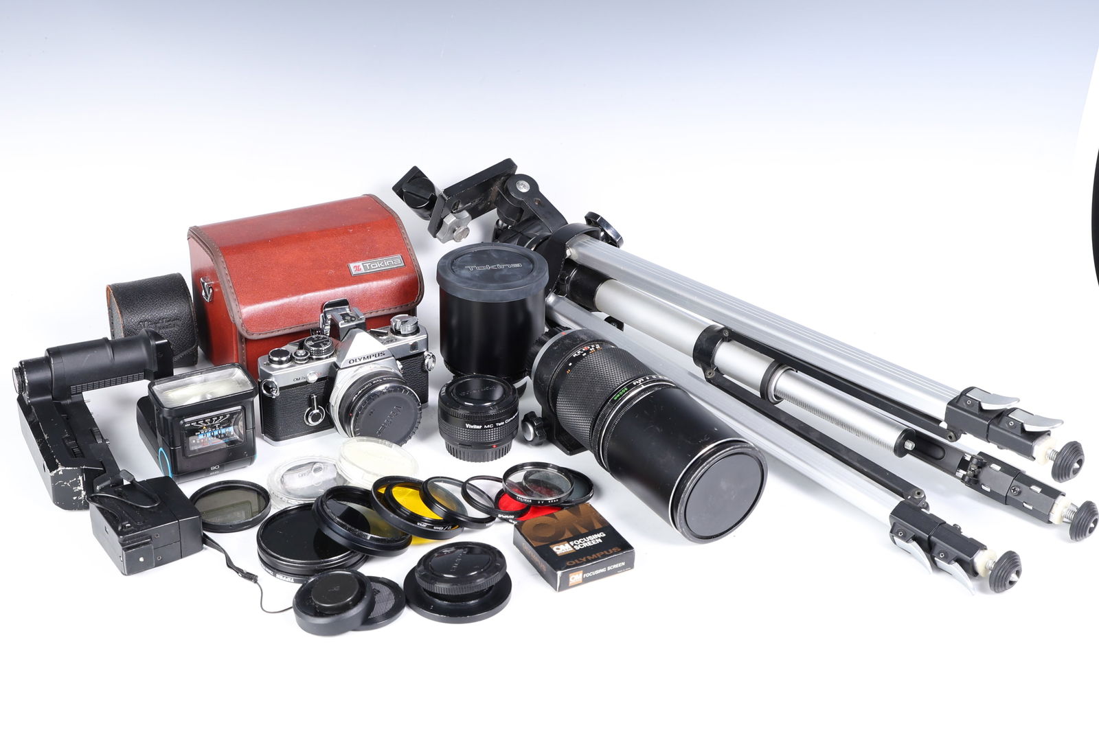 Group Of Olympus Camera With Lenses Accessories And Tripod (1 of 10)
