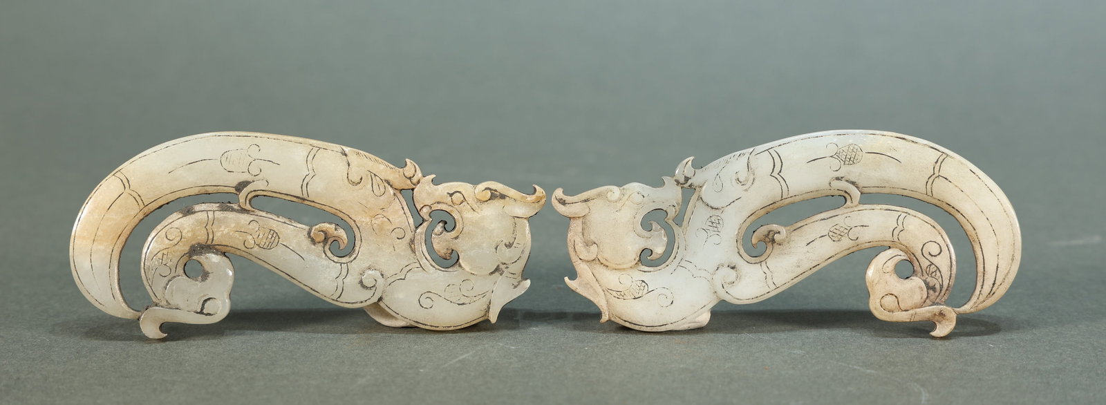 Pair of Jade Dragon Flake (1 of 9)