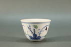 Doucai Flower with Butterfly Pattern Porcelain Cup