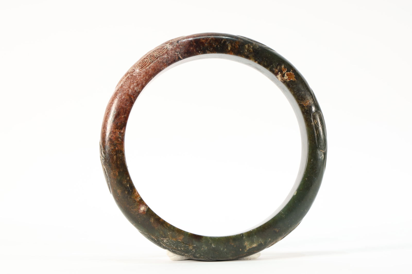Jade Carved Beast Face Pattern Bangle (1 of 6)