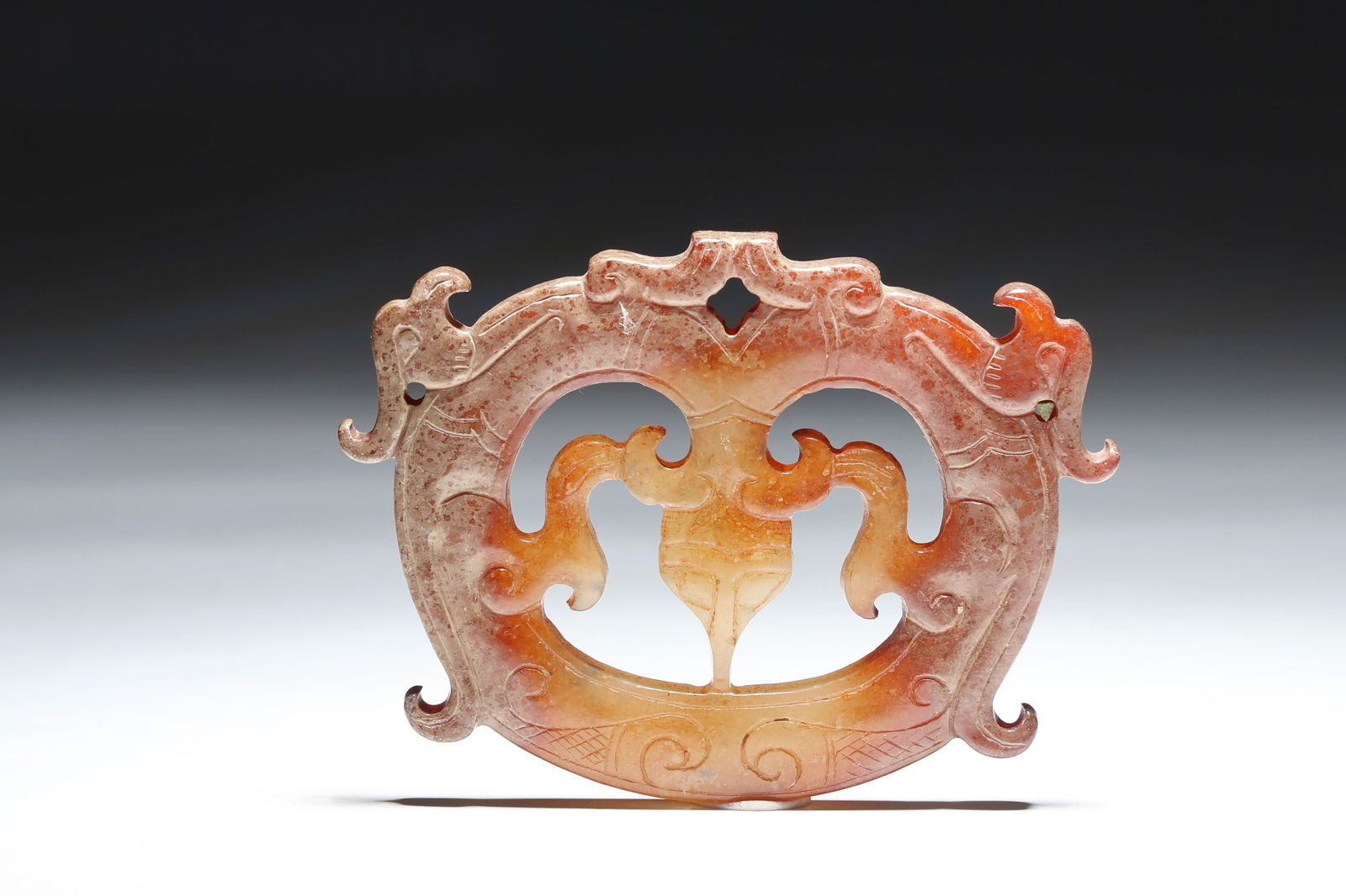 Chinese Jade Dragon Bi Ornament (1 of 7)