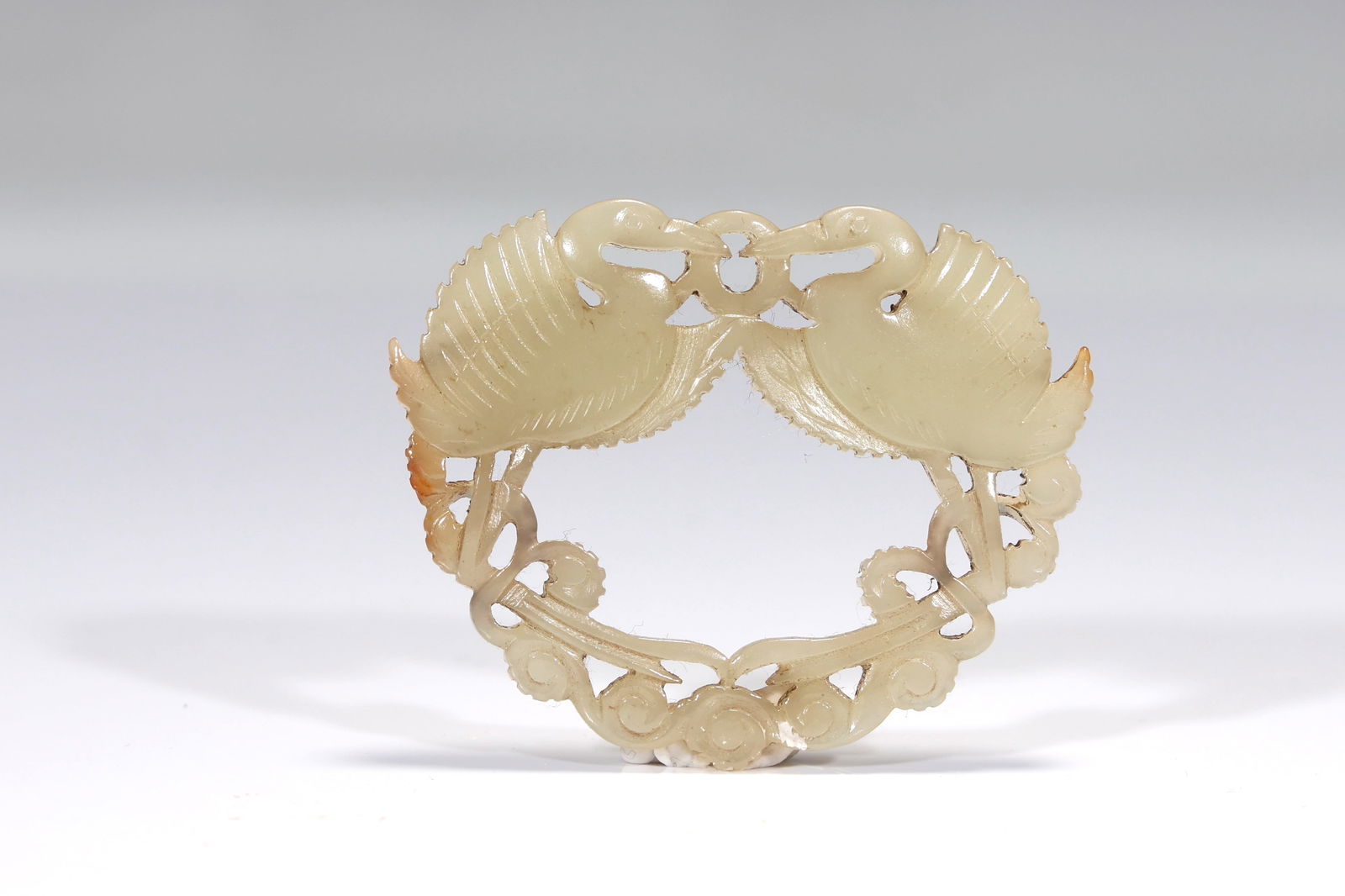 Chinese Jade Bird with Flower Pattern Flake (1 of 6)