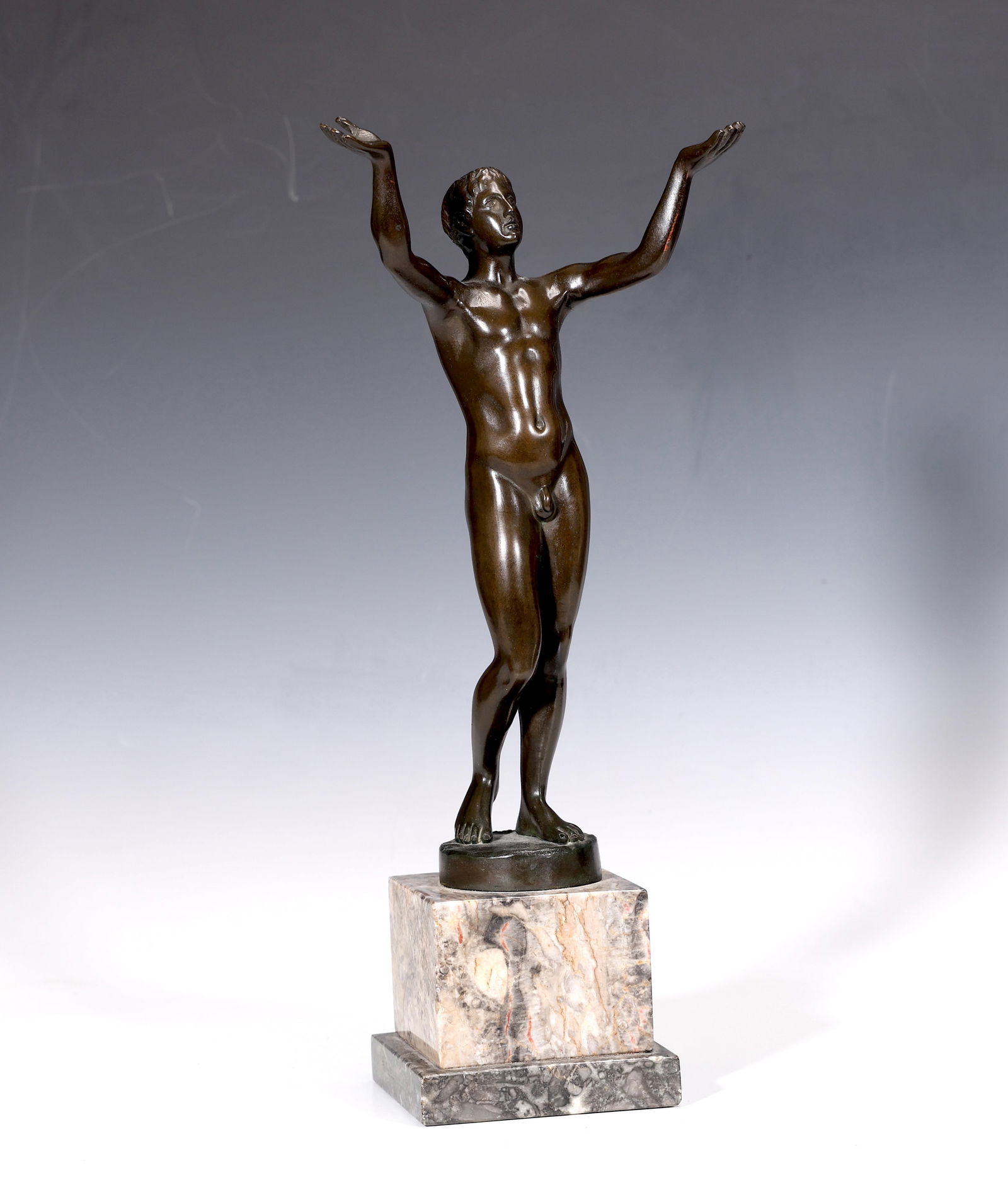 A Praying Boy Bronze Sculpture K.E. KAMPF-BERLIN Signed (1 of 10)