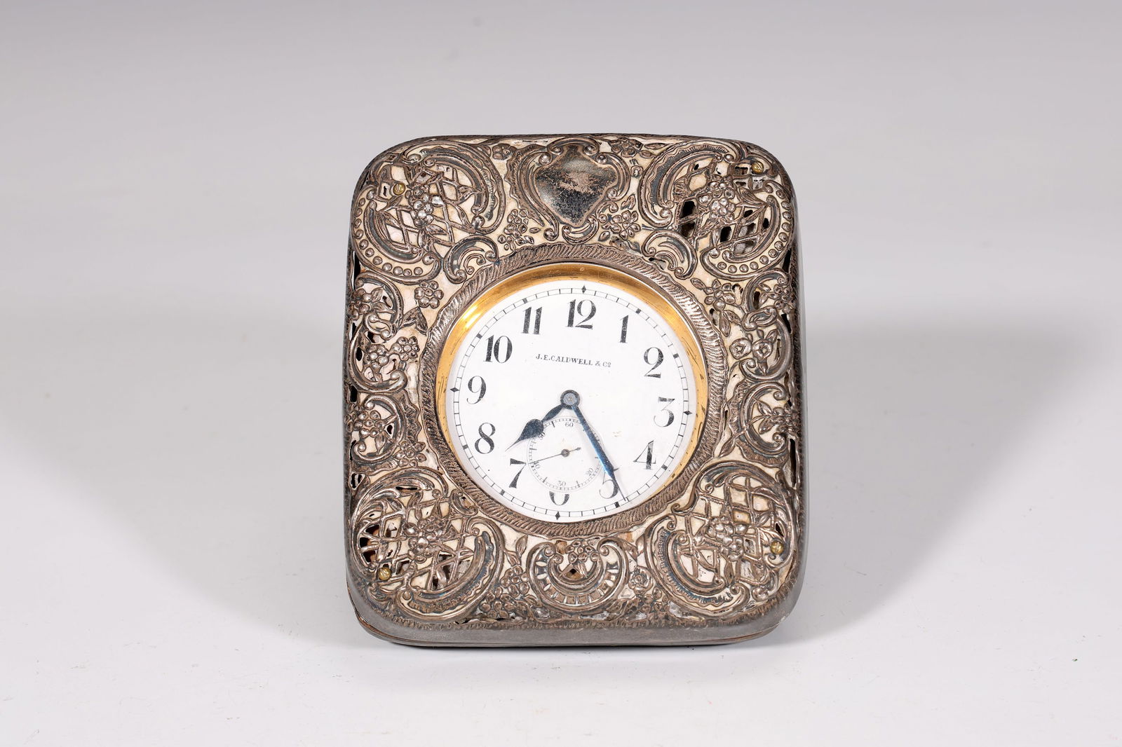 J.E Caldwell French Pocket Watch & Victorian Sterling Silver Box (1 of 10)