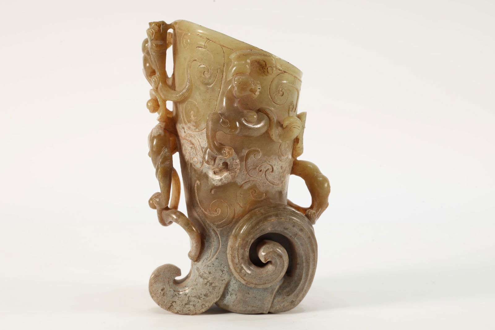 Jade Carved Dragon Shape Cup (1 of 14)