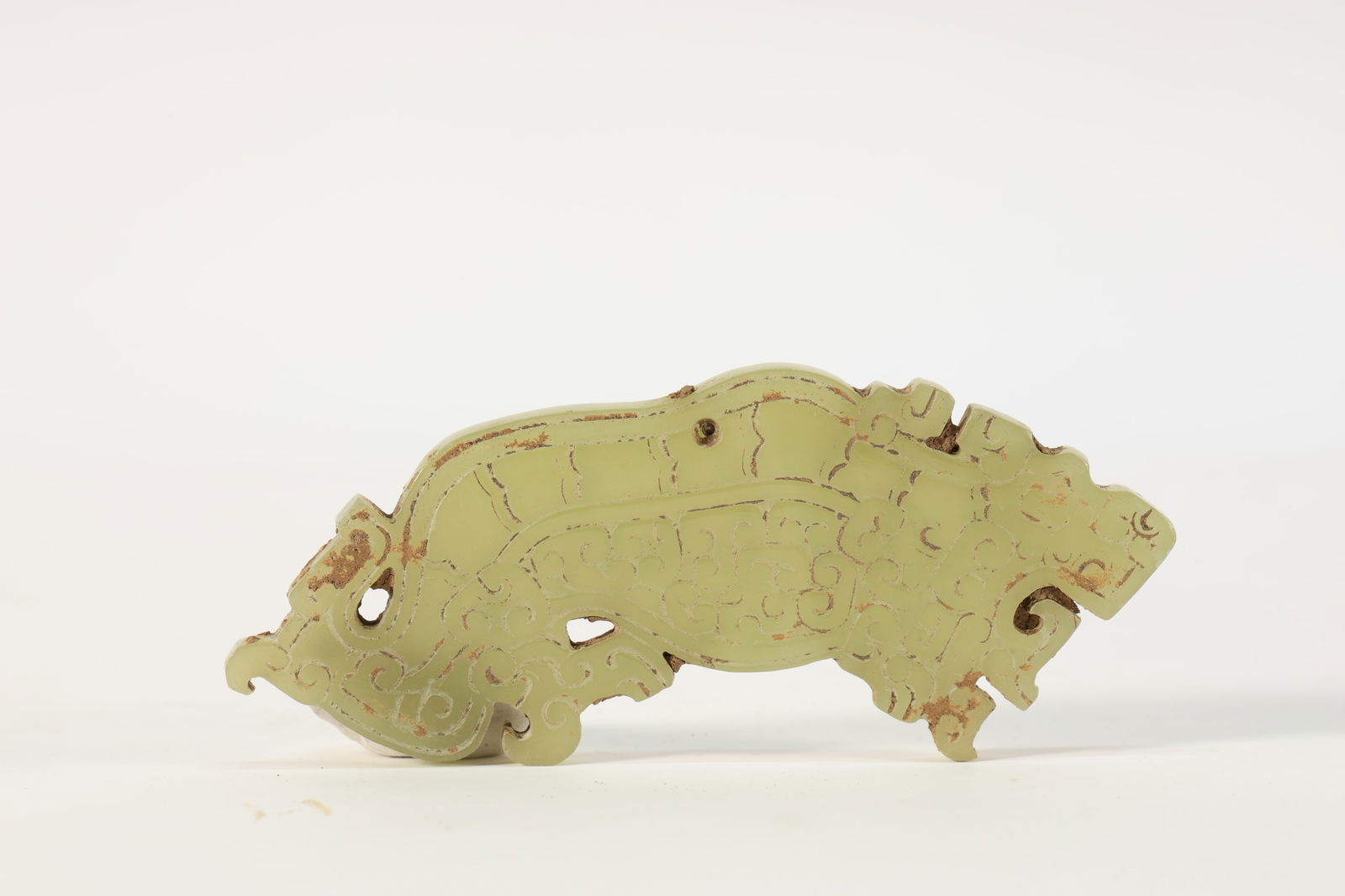 Jade Carved Cloud Pattern Bi (1 of 5)