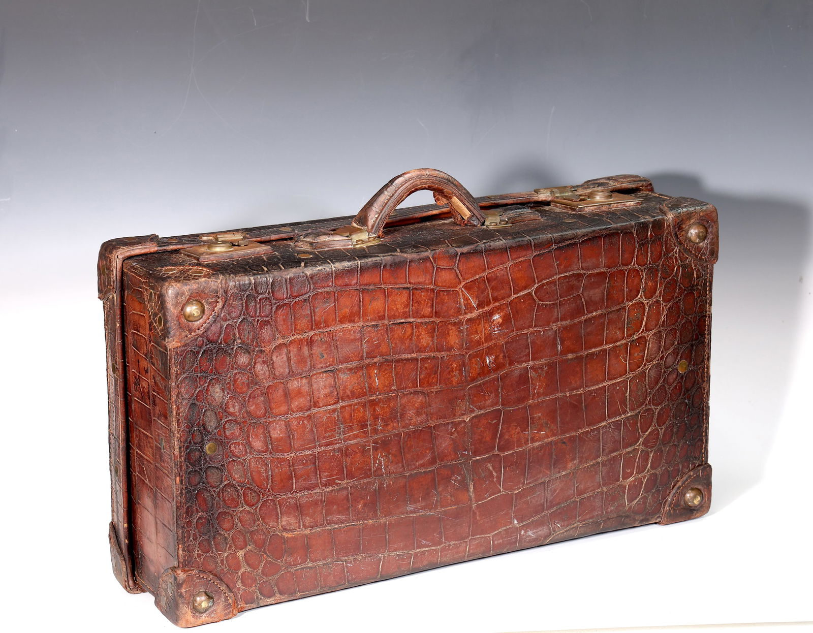 Vintage Y.S&Co Alligator Or Crocodile Leather Suitcase (1 of 9)