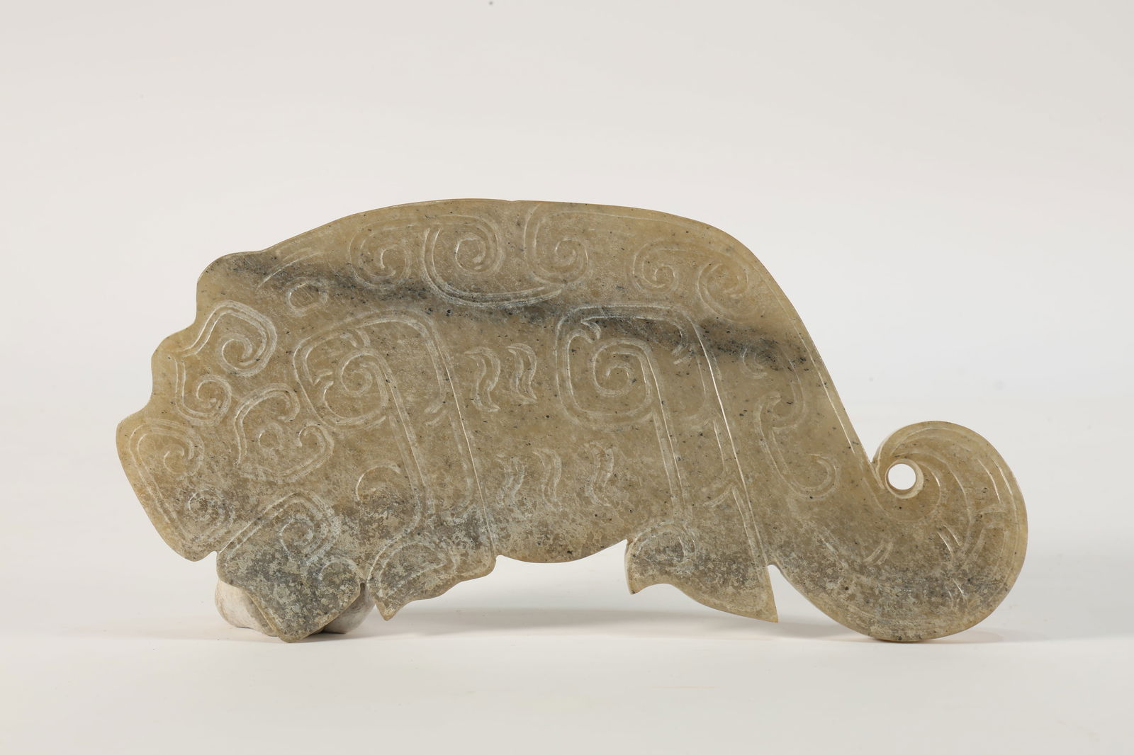 Jade Carved Beast Face Pattern Bi (1 of 8)
