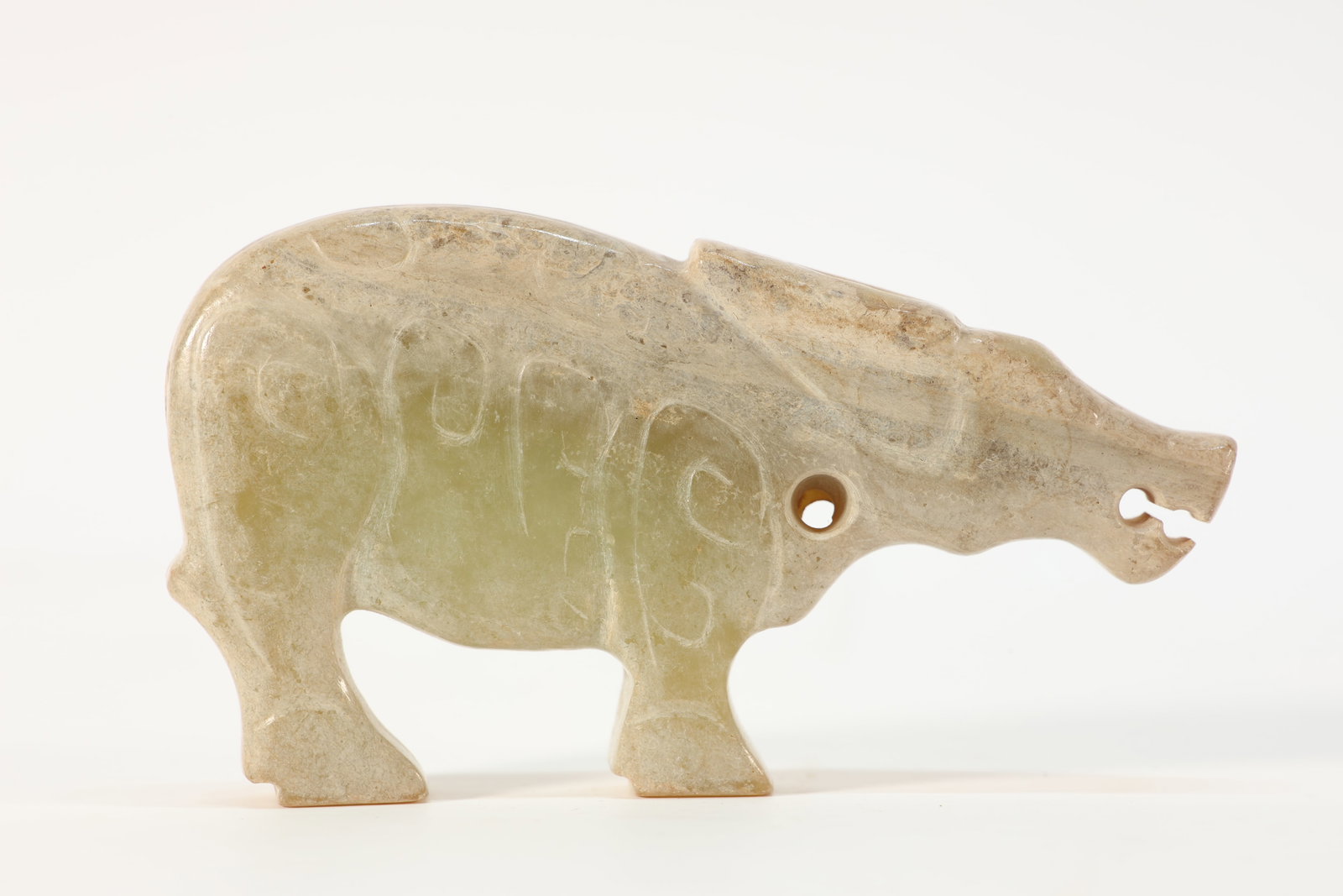 Jade Carved Ox Ornament (1 of 4)