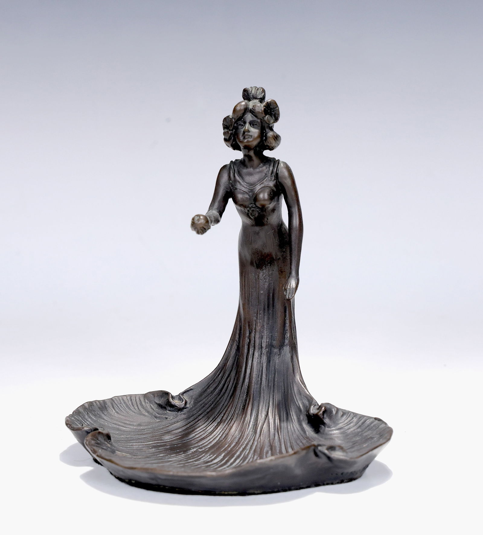 Gustav Gurschner Art Nouveau Bronze Tray Sculpture (1 of 8)