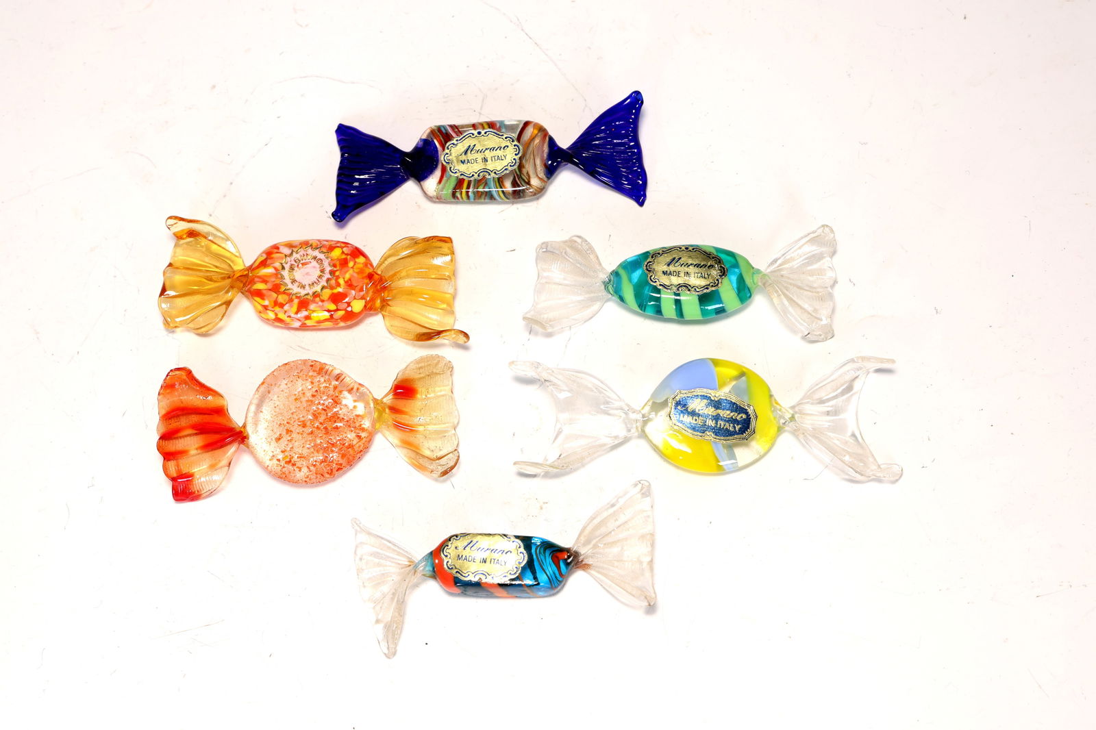 Group Of 6 Italian Murano Glass Candy (1 of 8)