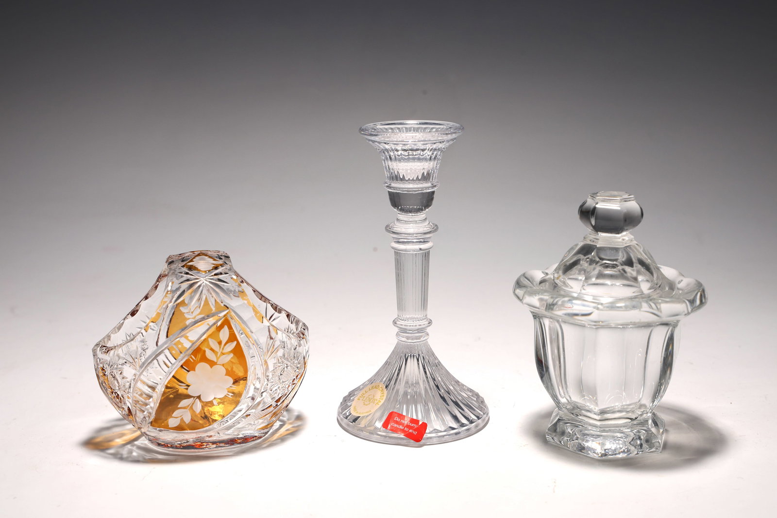 3 Pieces Of Crystal Table Items Including Baccarat,  Lenox,Julia (1 of 9)