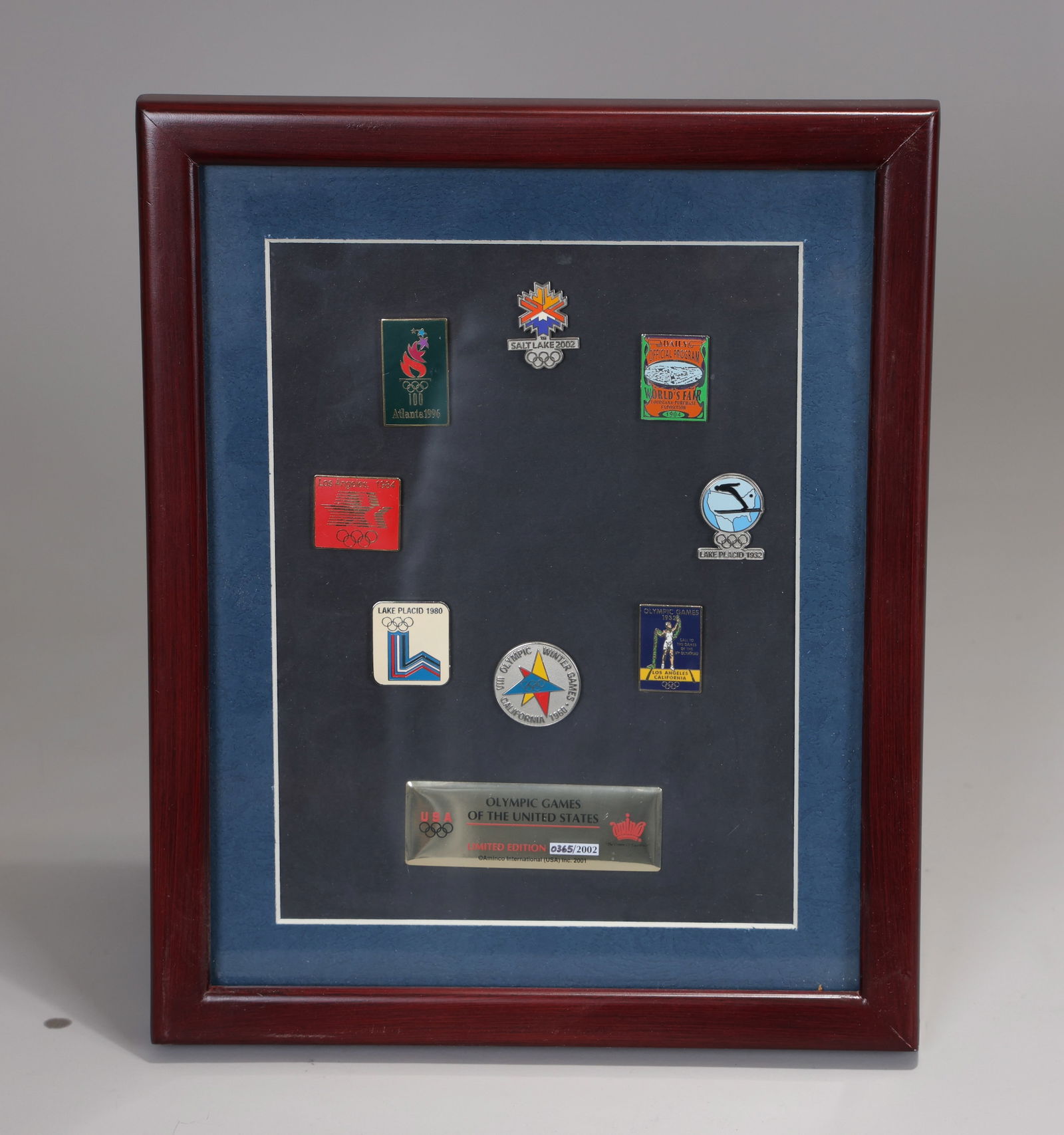 Olympic Games Of United States LE 0365/2002 Pin Set Framed (1 of 7)