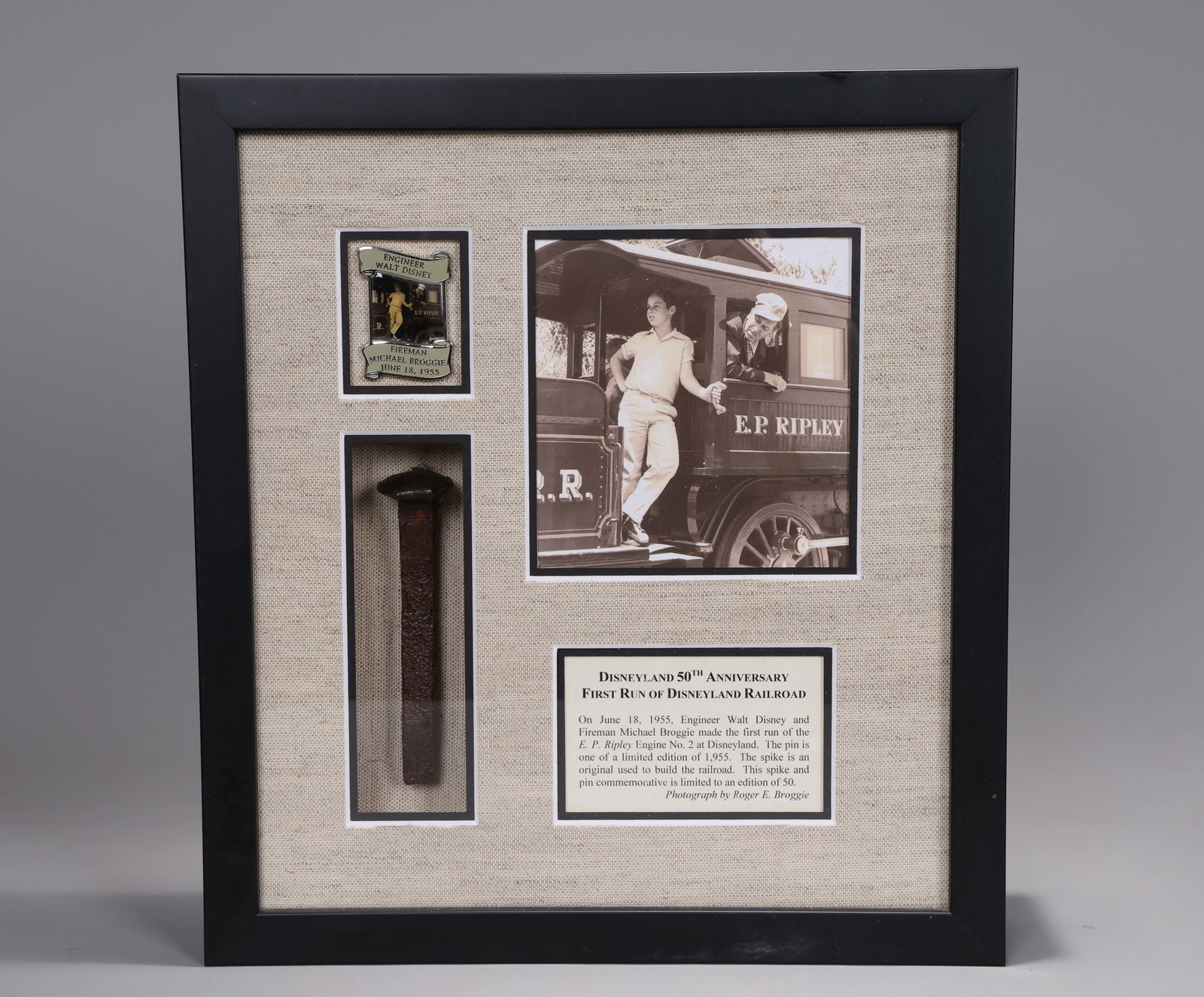 Disneyland 50th Anniversary First Run Of Disneyland Railroad Framed (1 of 6)