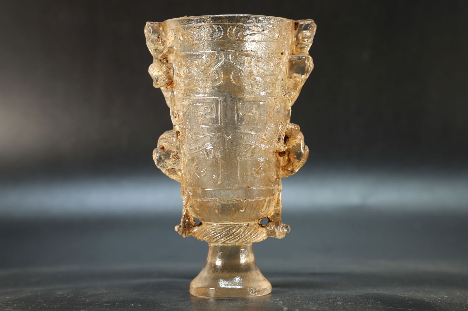 Glassware Carved Beast Face Pattern Cup (1 of 14)
