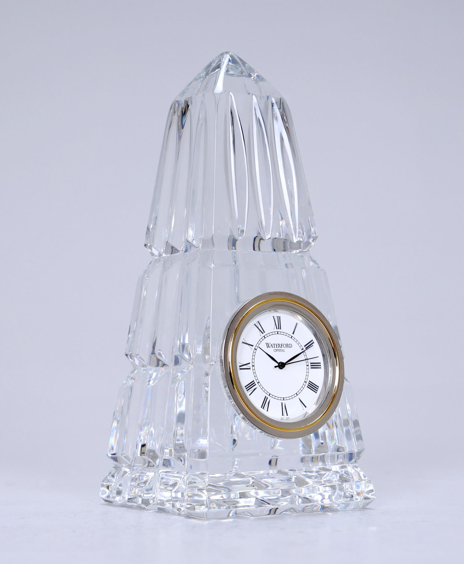 Waterford Crystal Obelisk Pyramid Desk Clock (1 of 5)