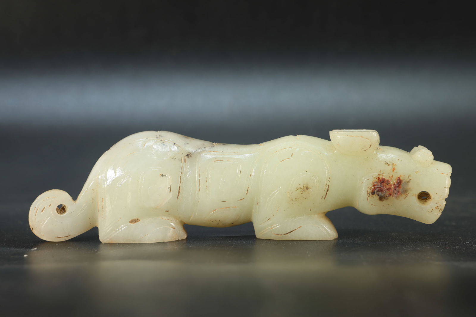 Jade Carved Tiger Shape Ornament (1 of 8)