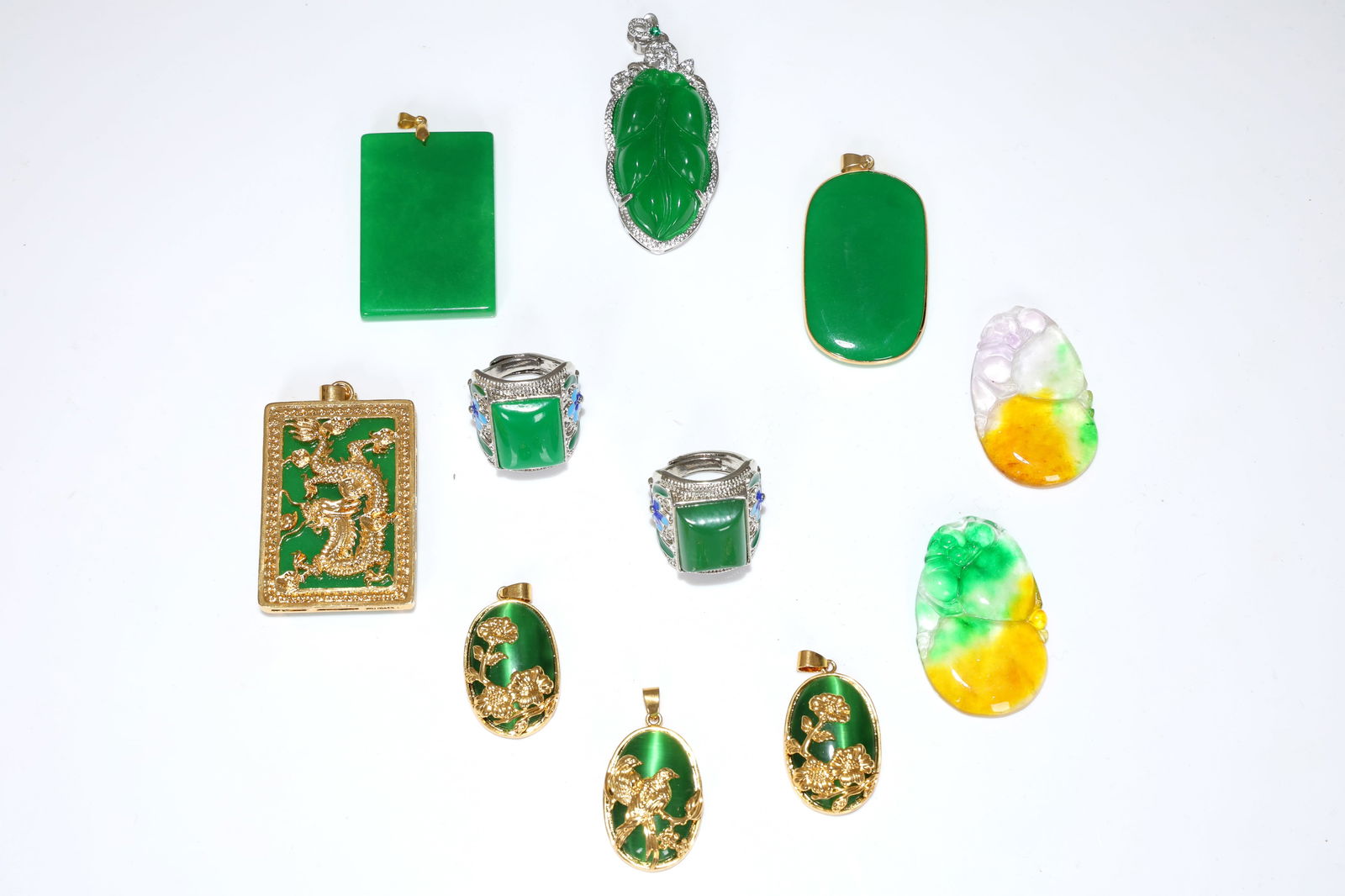 Group of Jade Jadeite Pendant And Ring (1 of 8)