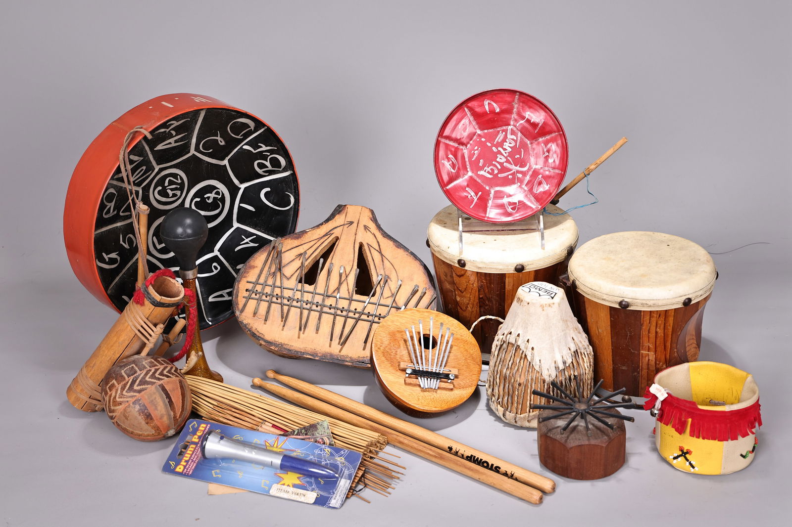 Group Of Multicultural Musical Instruments: Group Of Multicultural Musical Instruments (All in different size, About 26 x 17 x 18 cm more or less)
