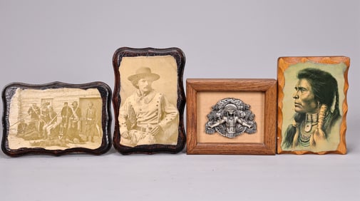 Group Of Historic Native American Character Framed