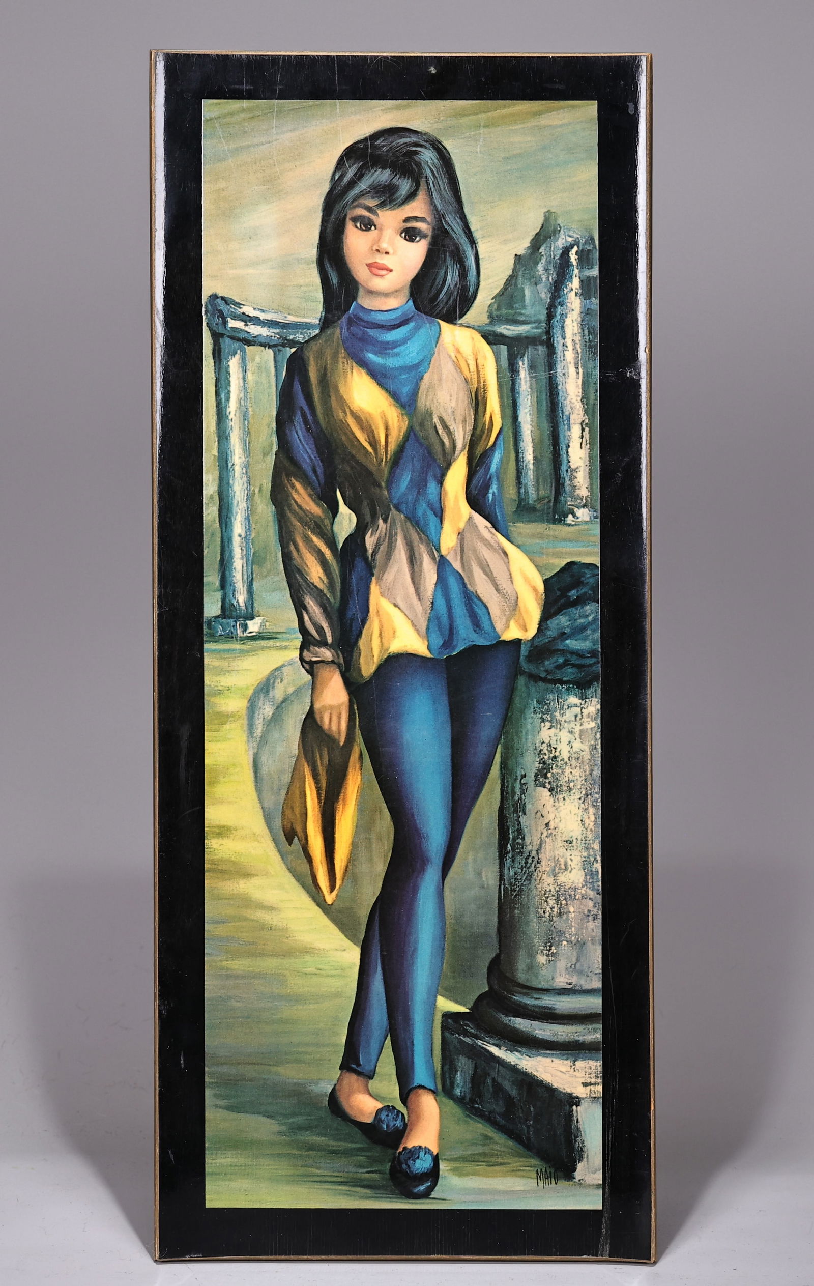 1960 Jean Maio Harlequin Big Eye Girl Framed Print (1 of 6)