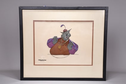 Original Painting On Celluoid Walt Disney Studio Sheriff Nottingham From Robin Hood
