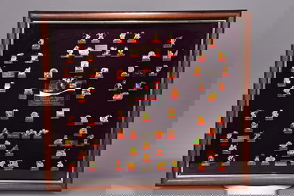 Coca Cola Walt Disney World 60 Pins 15th Anniversary Framed