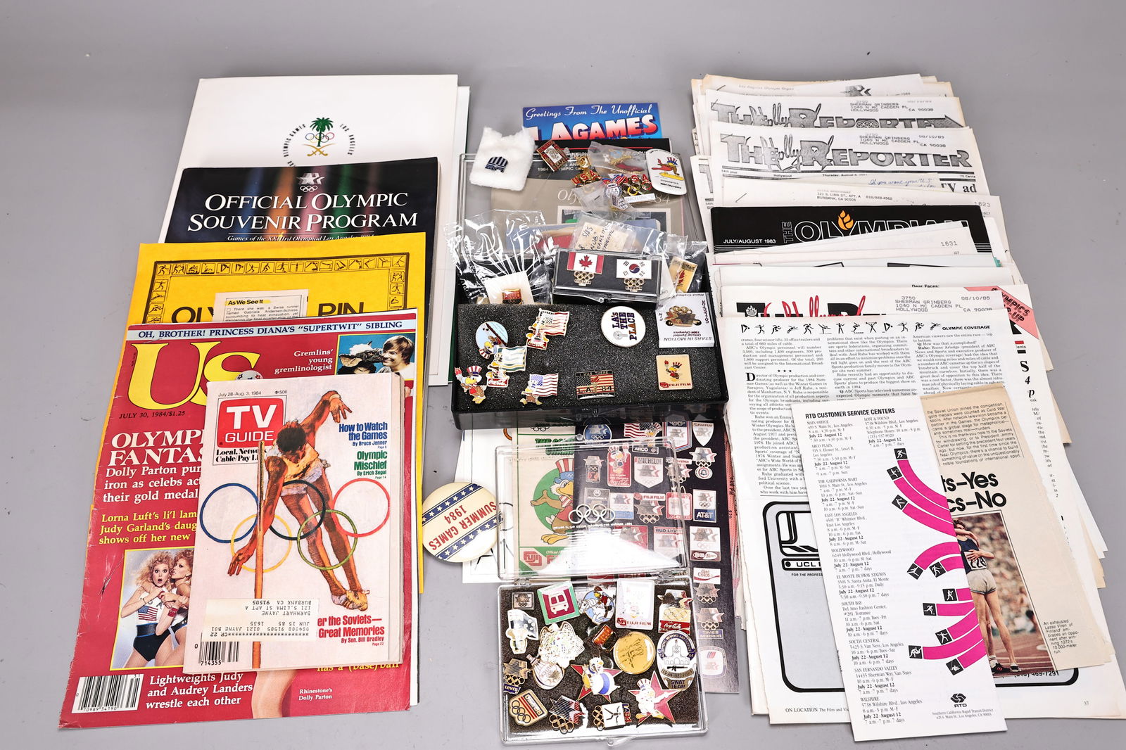 1984 Olympics Collection Of Pins, Booklets, Magazines (1 of 6)
