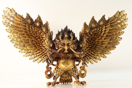 Gilt Bronze Garuda Figure