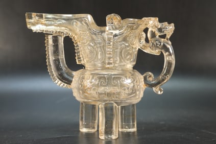 Glassware Carved Beast Face Pattern Cup