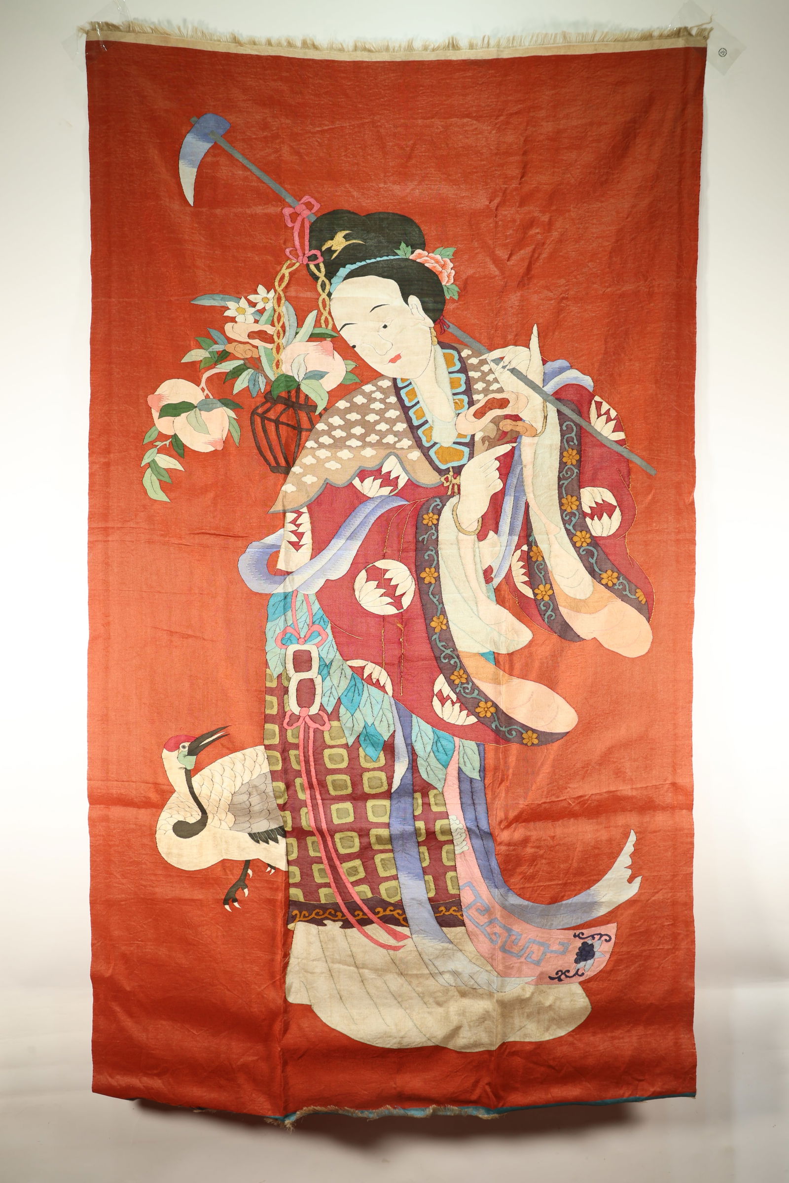 Silk Embroidery Beauty and Crane Pattern Painting (1 of 18)