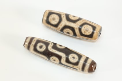 Pair of Dzi Bead