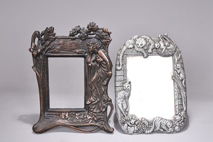 Art Nouveau Cast Iron Copper Frame And Arthur Court Frame