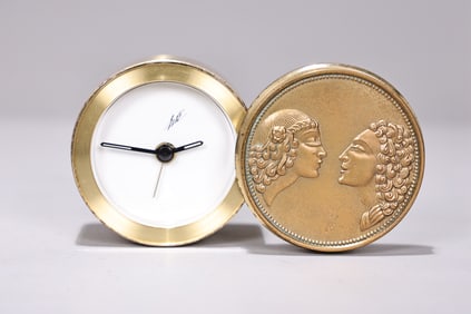 1988 Sevenarts Gold Coin Stack Desk Alarm Clock 949/1500