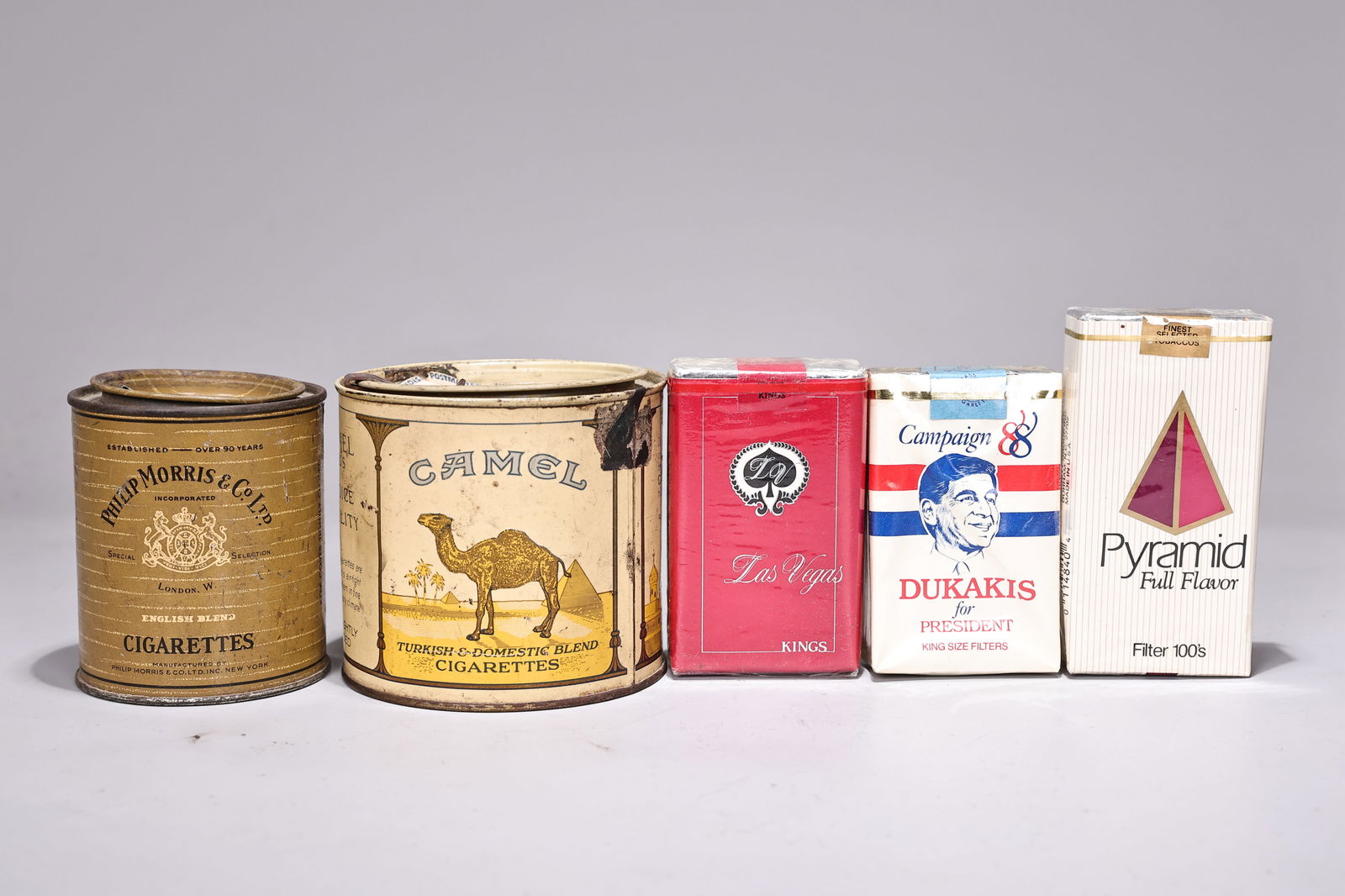 Group Of Vintage Cigarettes Tin Box And Unopened Casino Cigarettes (1 of 5)