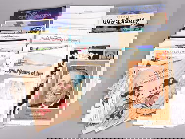 Collection Of Walt Disney Mickey And Minnie Stamps, Magazine, Newspaper