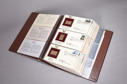 Vintage 22kt Golden Replicas United States Stamps