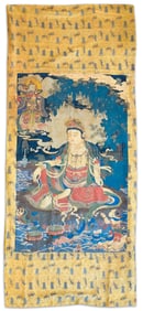 Fine Chinese Embroidered Silk Kesi Tapestry Guanyin Painting