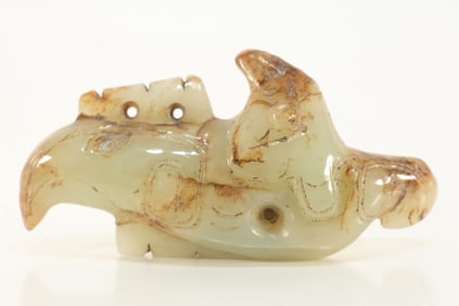 Jade Carved Bird Shape Ornament