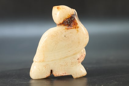 Jade Carved Bird Shape Ornament