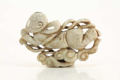 Jade Carved Flying Beauty Ornament