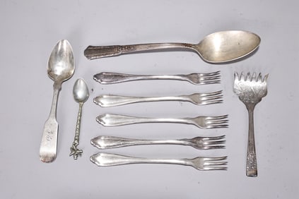Group Of Silver Plated Forks And Spoons