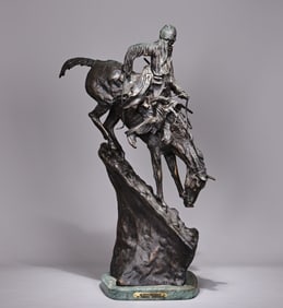 "The Mountain Man" Signed By Frederic Remington Bronze Sculpture