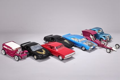 7 Vintage Scale Model Cars Toy