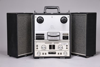 Vintage Masterwork M-808 Stereophonic Recorder Reel To Real 1967 Black