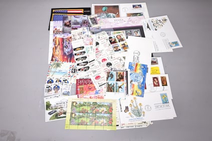 Group Of Postage Stamps And First Day Issue Envelopes