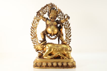 Gilt Bronze Vajrapani Figure